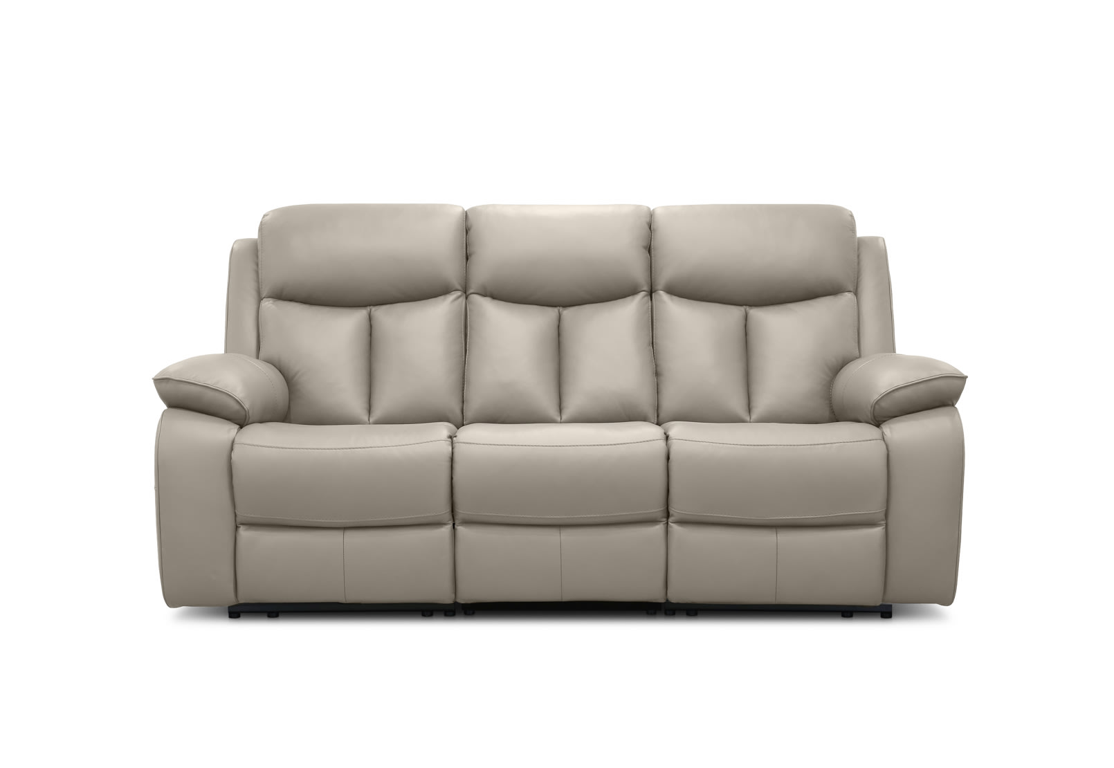 DACIA LEATHER 3 Seater Sofa with 2 inbuilt Electric Recliners – image 1 of 13