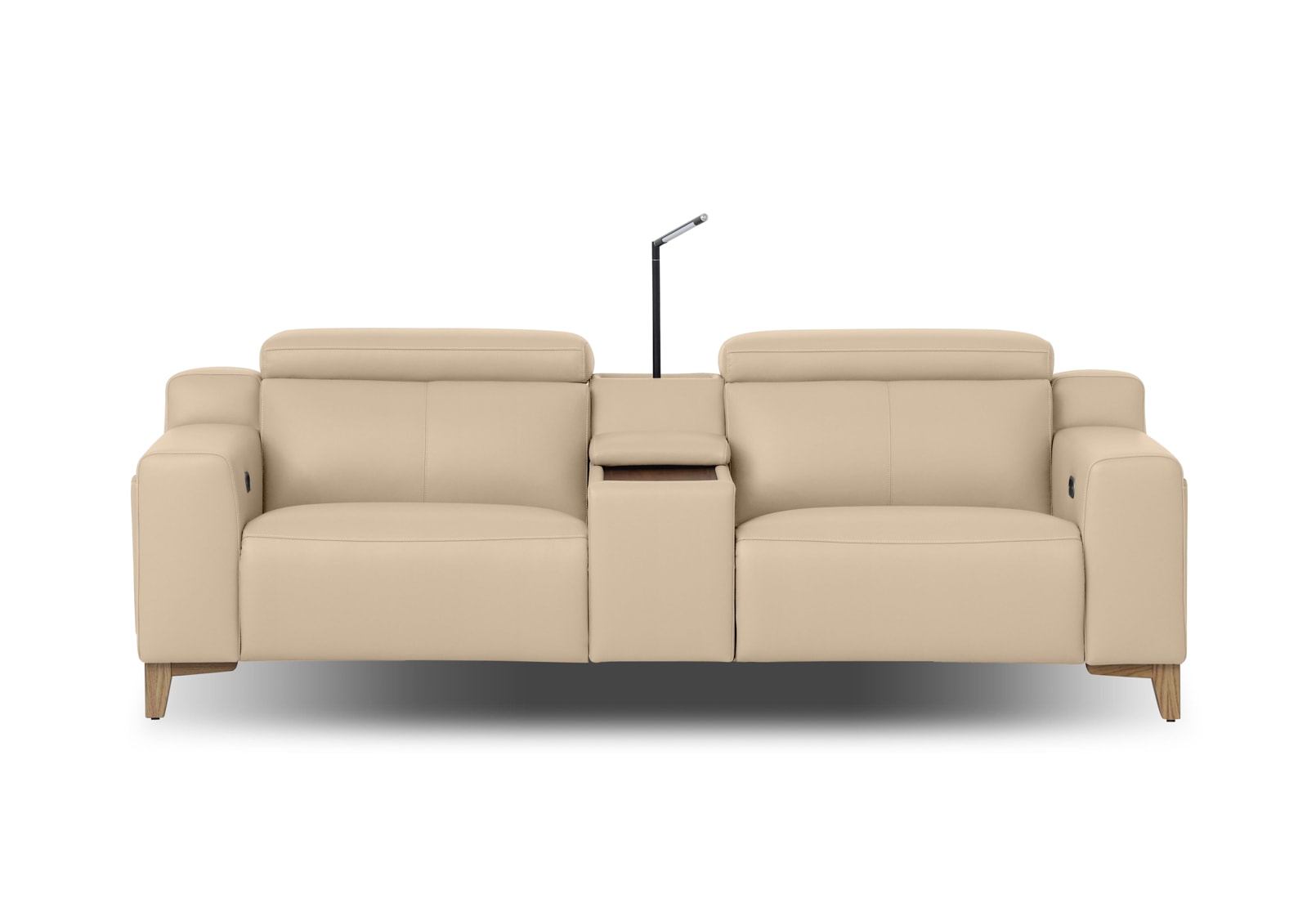 GAGE LEATHER 2S with Inbuilt Electric Recliners and Console – image 1 of 11