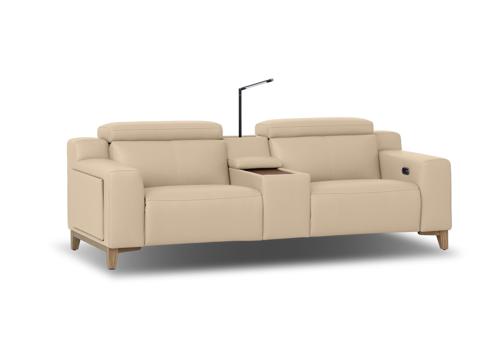 GAGE LEATHER 2S with Inbuilt Electric Recliners and Console – image 3 of 11