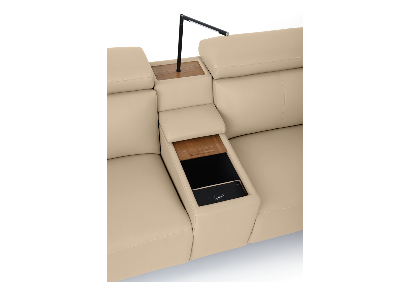 GAGE LEATHER 2S with Inbuilt Electric Recliners and Console – image 7 of 11