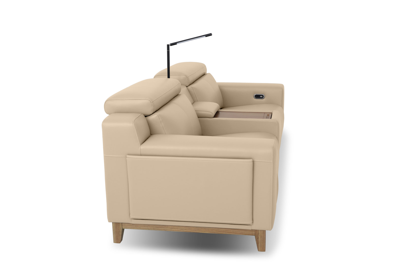 GAGE LEATHER 2S with Inbuilt Electric Recliners and Console – image 9 of 11