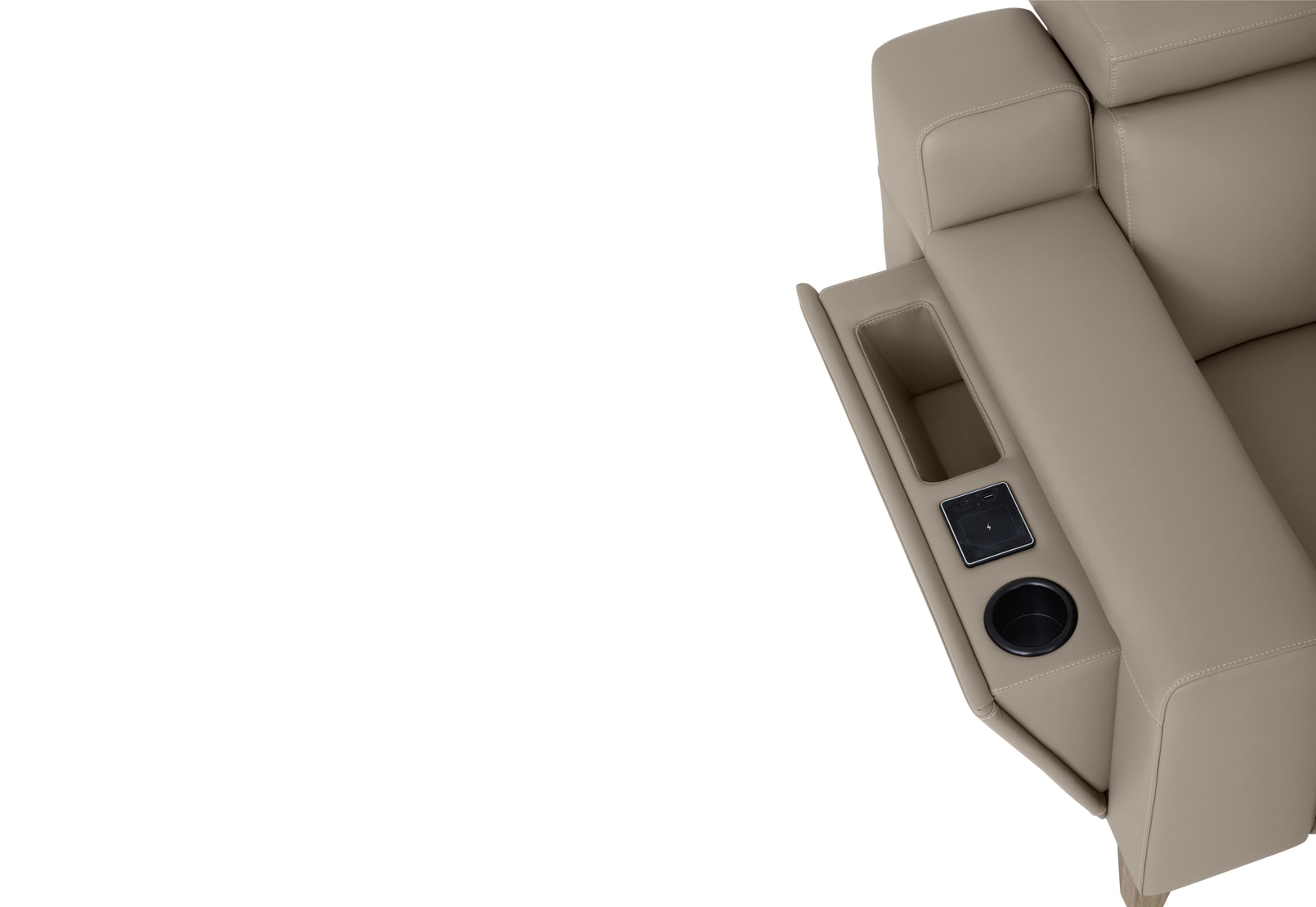 GAGE LEATHER 2S with Inbuilt Electric Recliners and Console – image 8 of 11