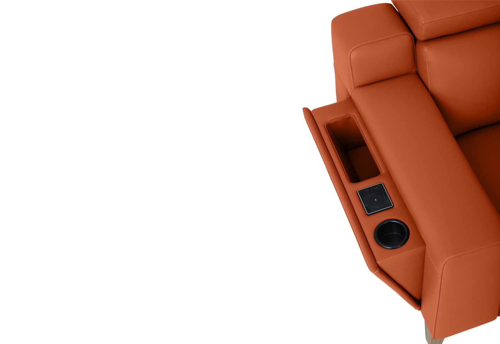 GAGE LEATHER 2S with Inbuilt Electric Recliners and Console – image 8 of 11