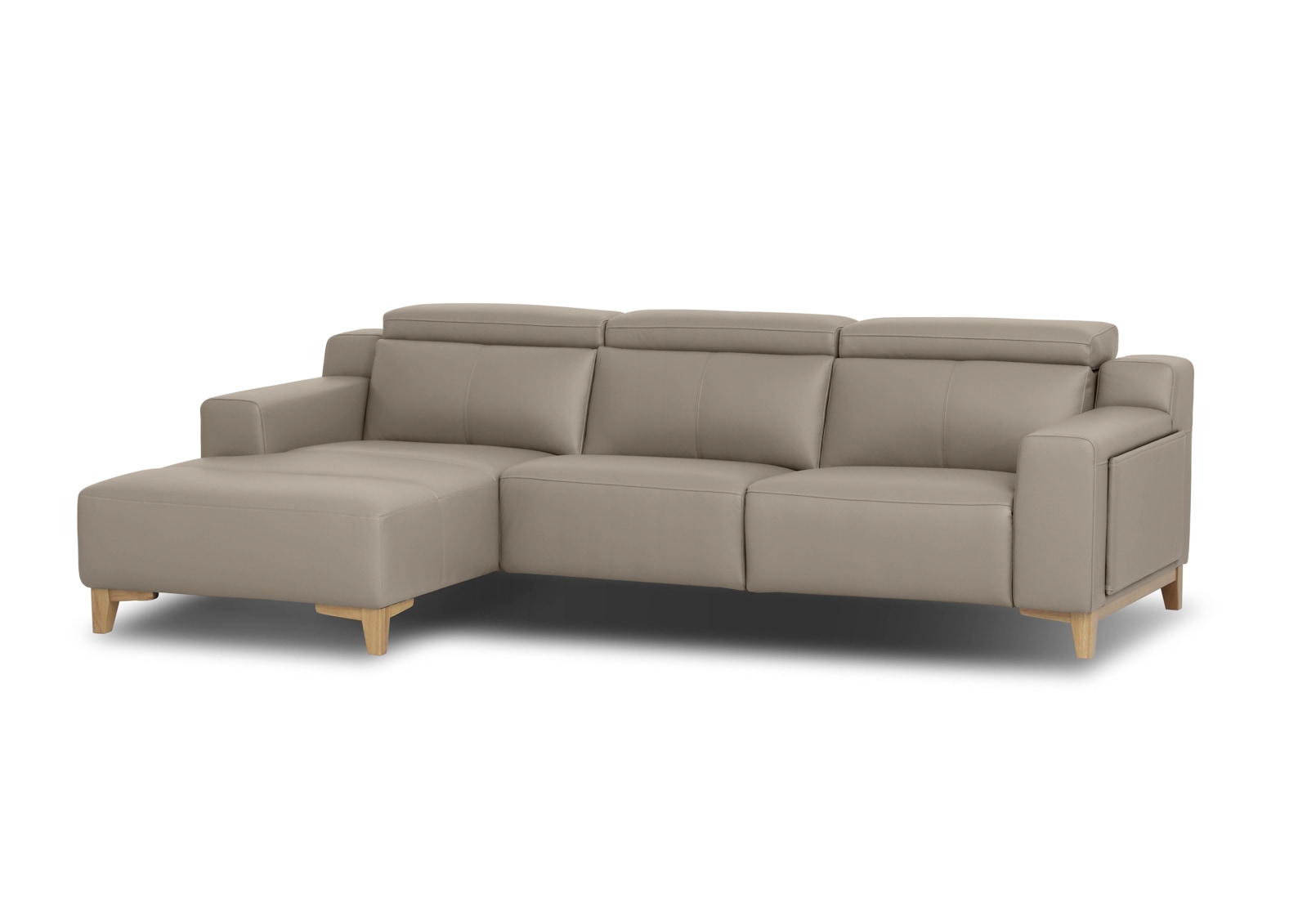 GAGE LEATHER 3S with Inbuilt Electric Recliner and LHF Chaise – image 2 of 5