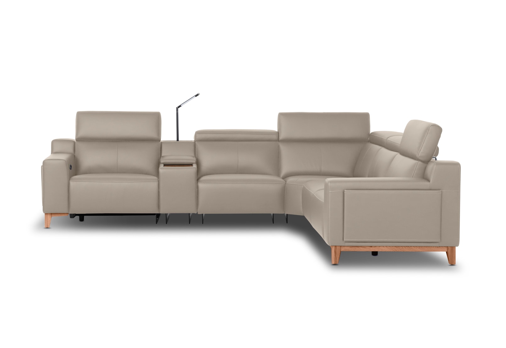 GAGE LEATHER Corner Lounge with 2 Inbuilt Electric Recliners – image 5 of 10