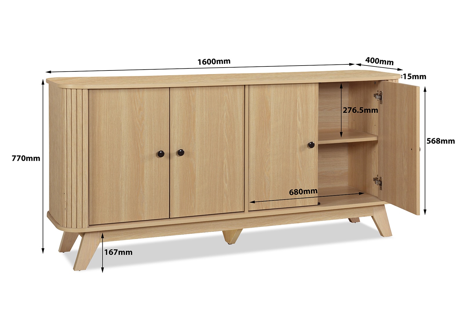 REILLY 4 DOOR BUFFET – image 8 of 9