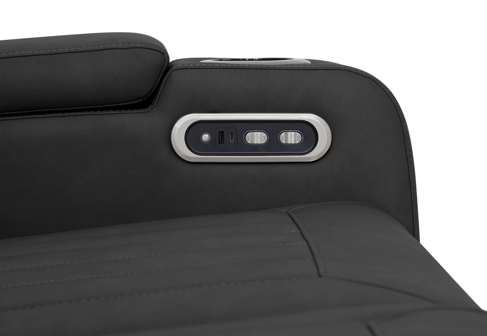 THANE FABRIC 3 Seater with 2 inbuilt Electric Recliners – image 4 of 5