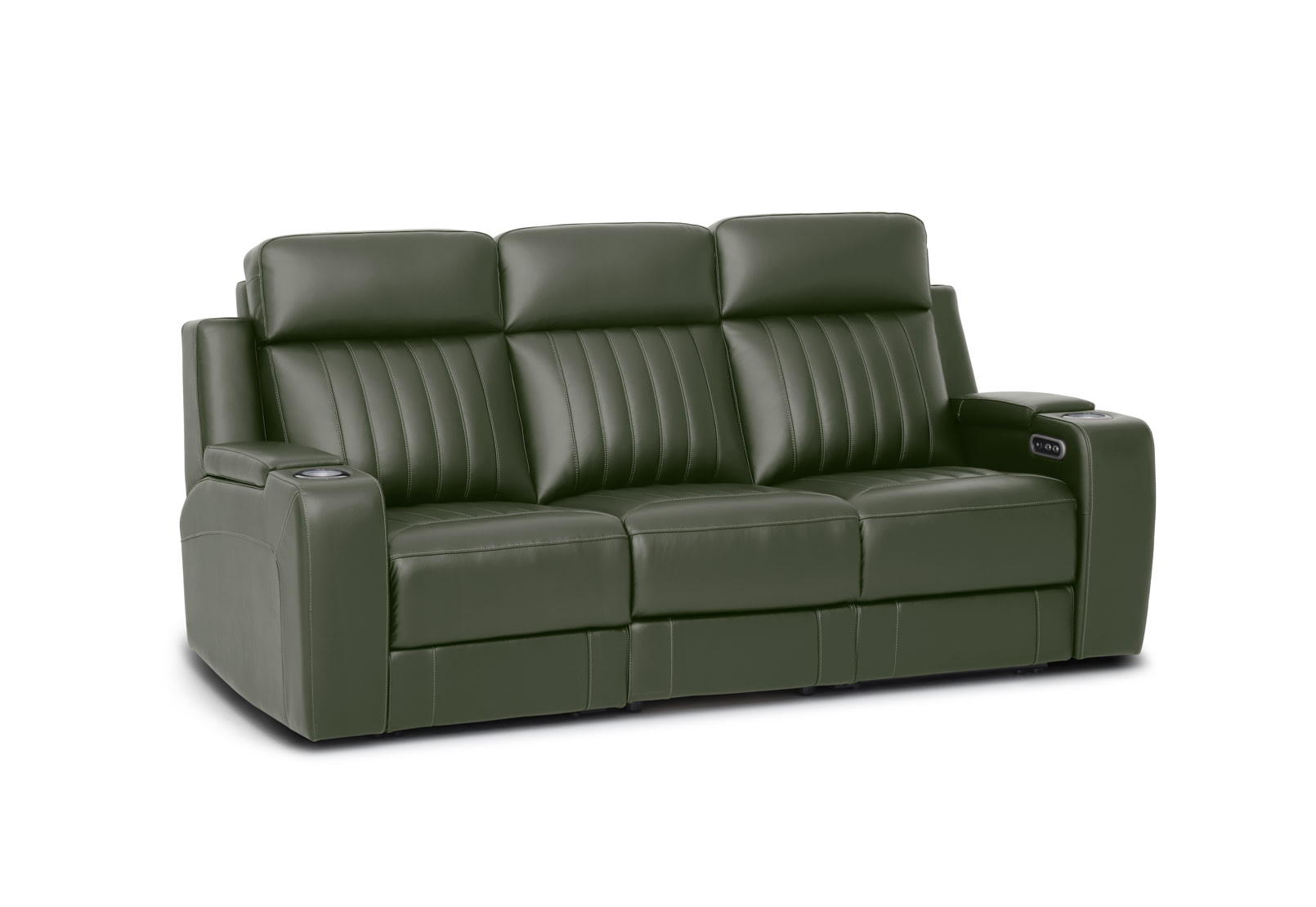 THANE LEATHER 3 Seater Sofa with 2 inbuilt Electric Recliners – image 2 of 8
