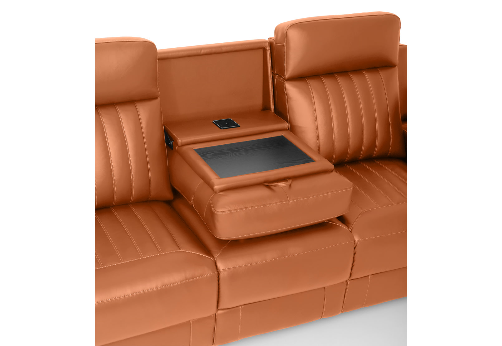THANE LEATHER 3 Seater Sofa with 2 inbuilt Electric Recliners – image 5 of 8
