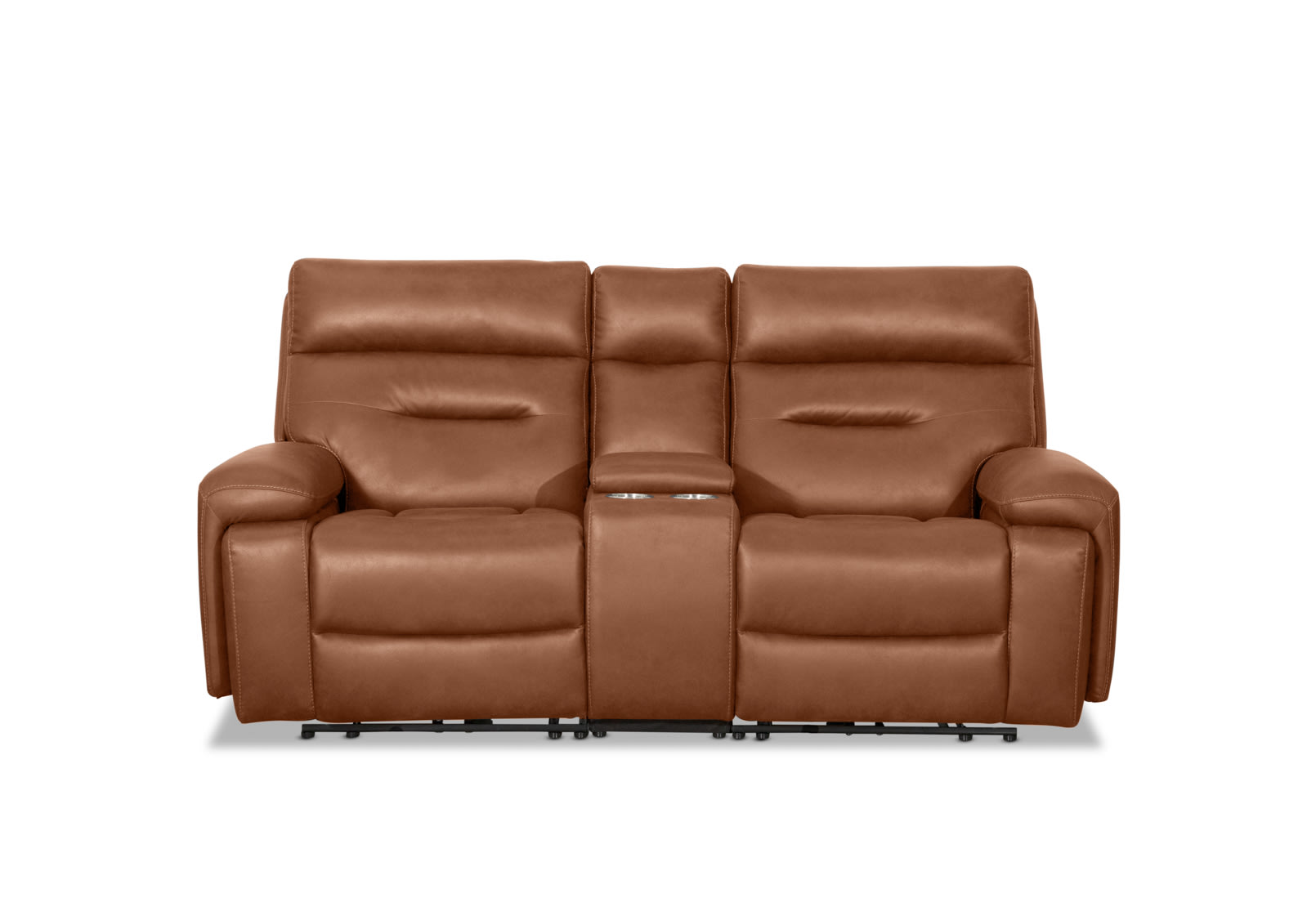 HOLLYWOOD 2 Seater w Electric Recliners Console MEDIA – image 1 of 34