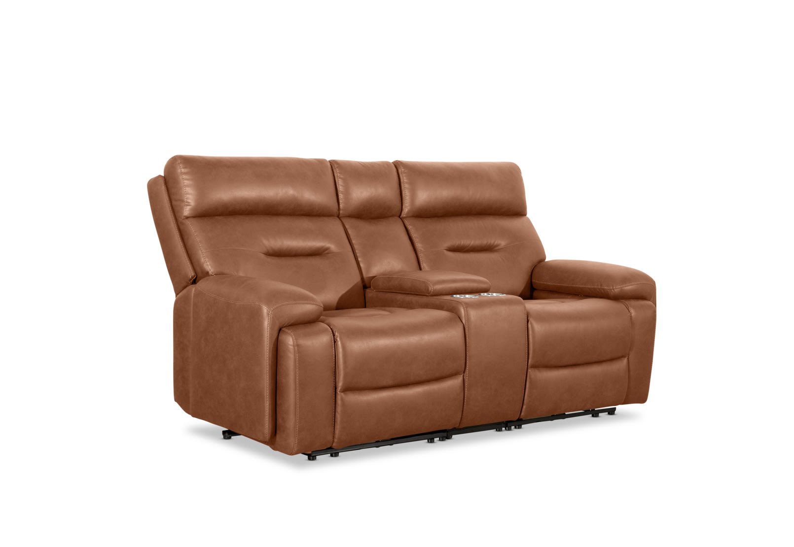 HOLLYWOOD 2 Seater w Electric Recliners Console MEDIA – image 6 of 34