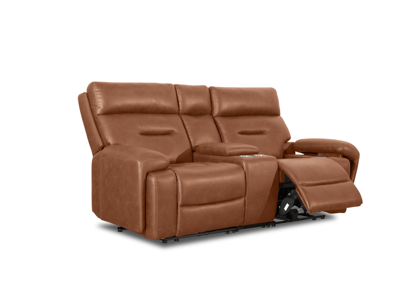 HOLLYWOOD 2 Seater w Electric Recliners Console MEDIA – image 10 of 34