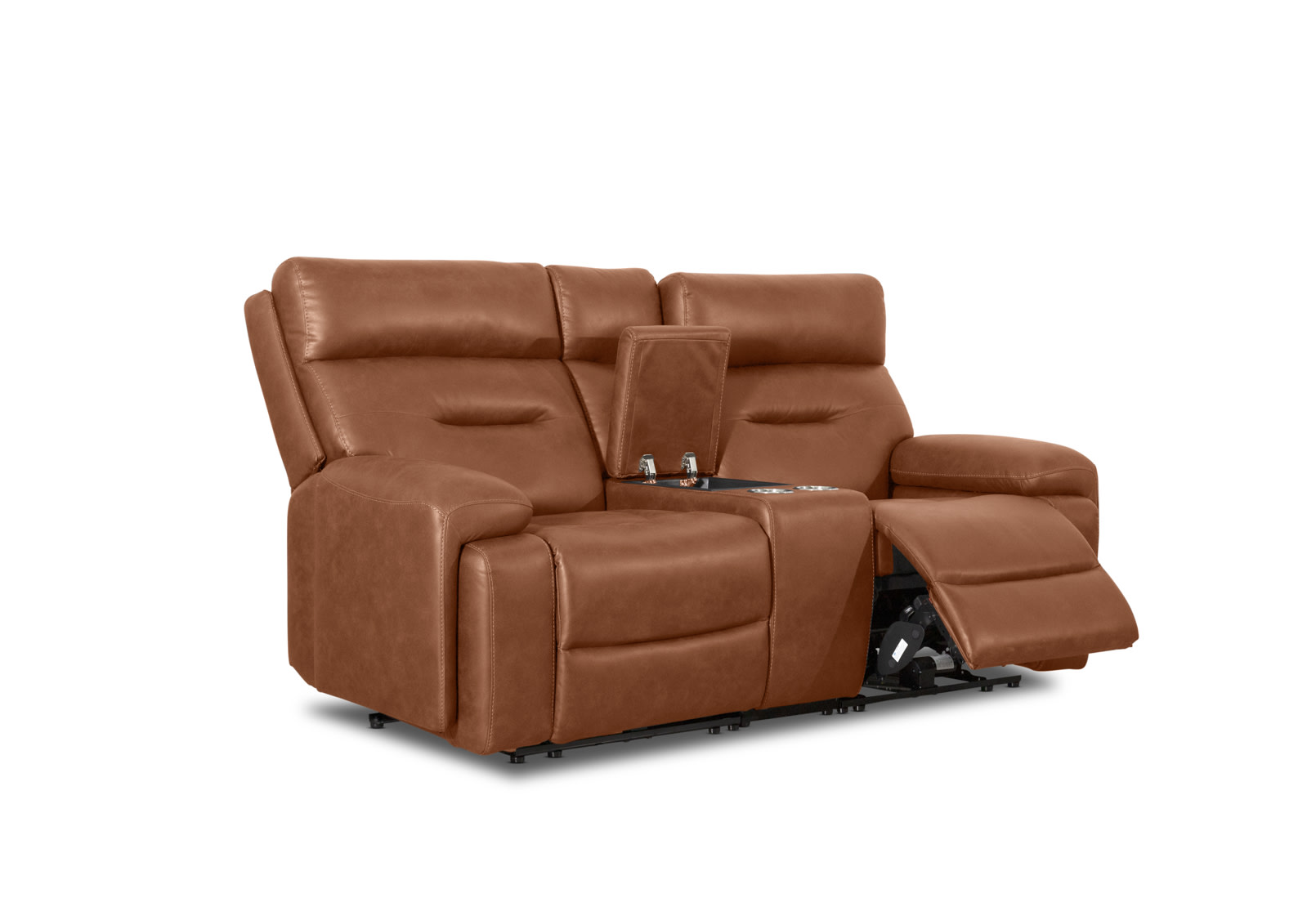 HOLLYWOOD 2 Seater w Electric Recliners Console MEDIA – image 11 of 34