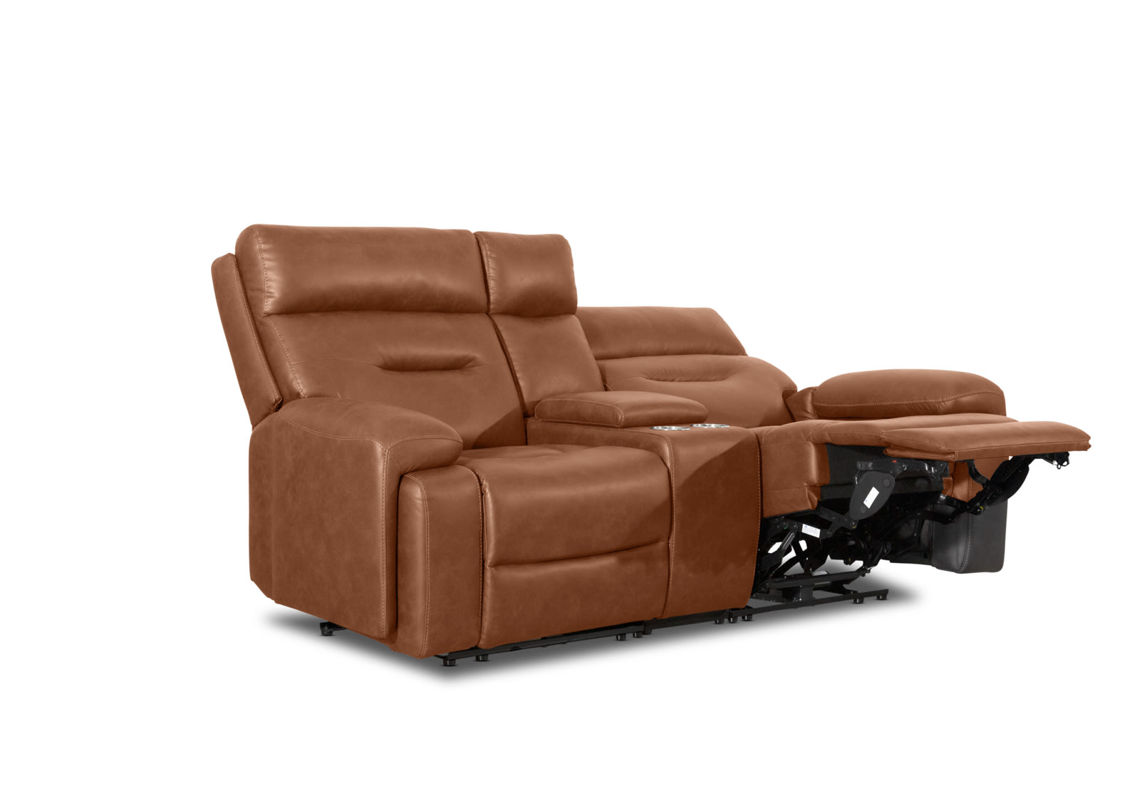 HOLLYWOOD 2 Seater w Electric Recliners Console MEDIA – image 16 of 34