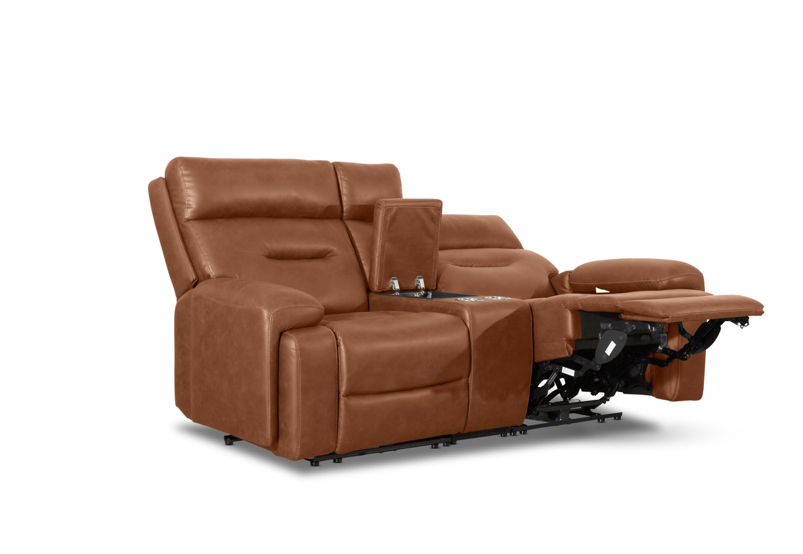 HOLLYWOOD 2 Seater w Electric Recliners Console MEDIA – image 19 of 34