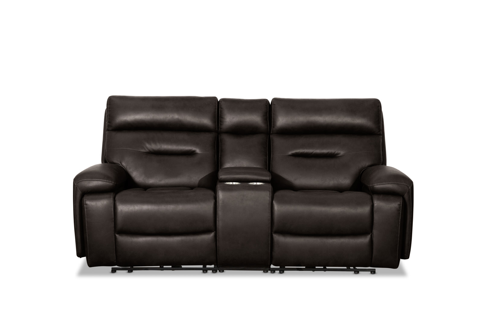 HOLLYWOOD 2 Seater w Electric Recliners Console MEDIA – image 2 of 36