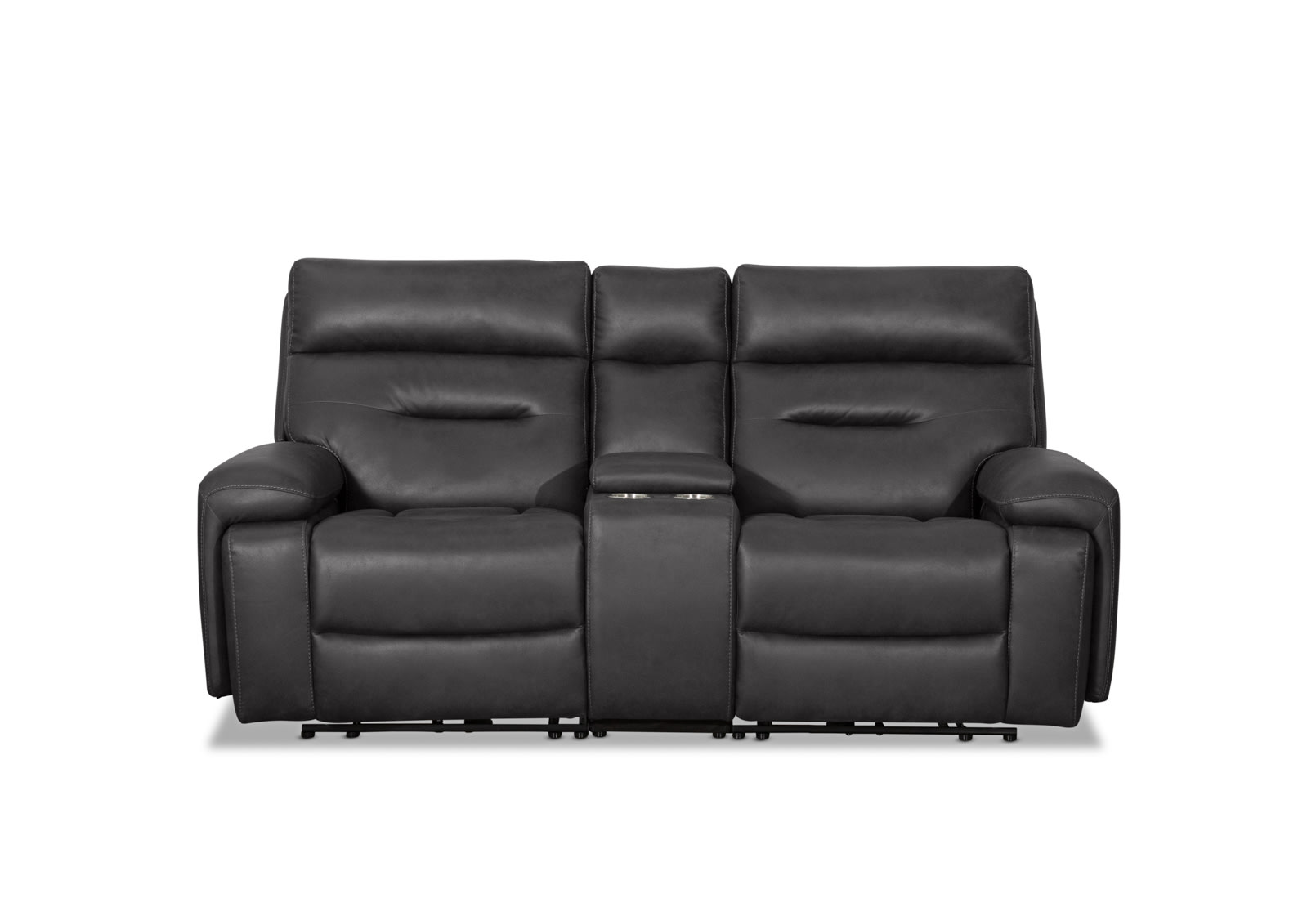 HOLLYWOOD 2 Seater w Electric Recliners Console MEDIA – image 2 of 36