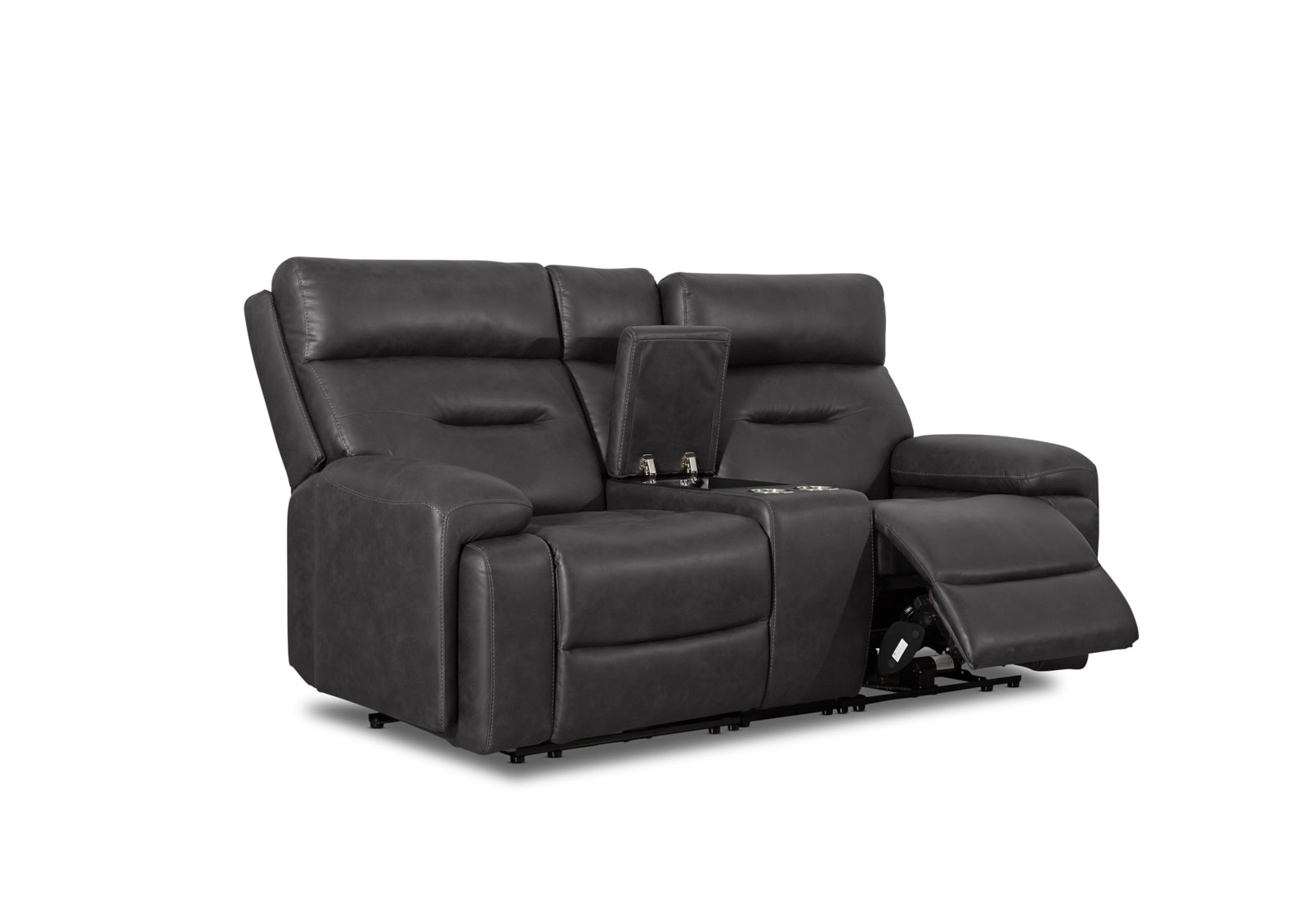 HOLLYWOOD 2 Seater w Electric Recliners Console MEDIA – image 11 of 36