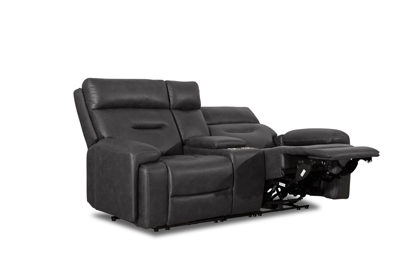 HOLLYWOOD 2 Seater w Electric Recliners Console MEDIA – image 15 of 36