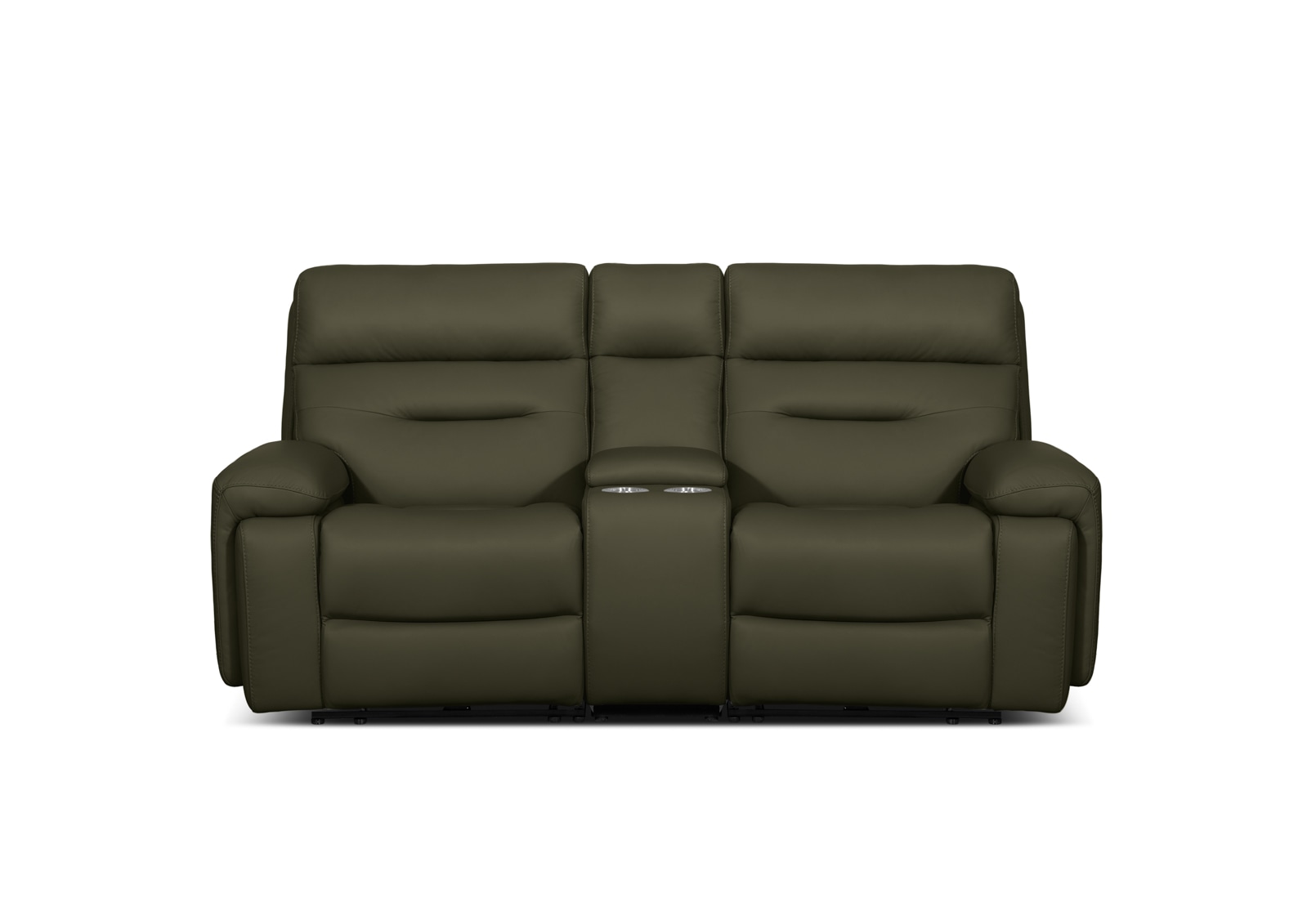 HOLLYWOOD 2 Seater w Elec Recliners Console MEDIA – image 2 of 30