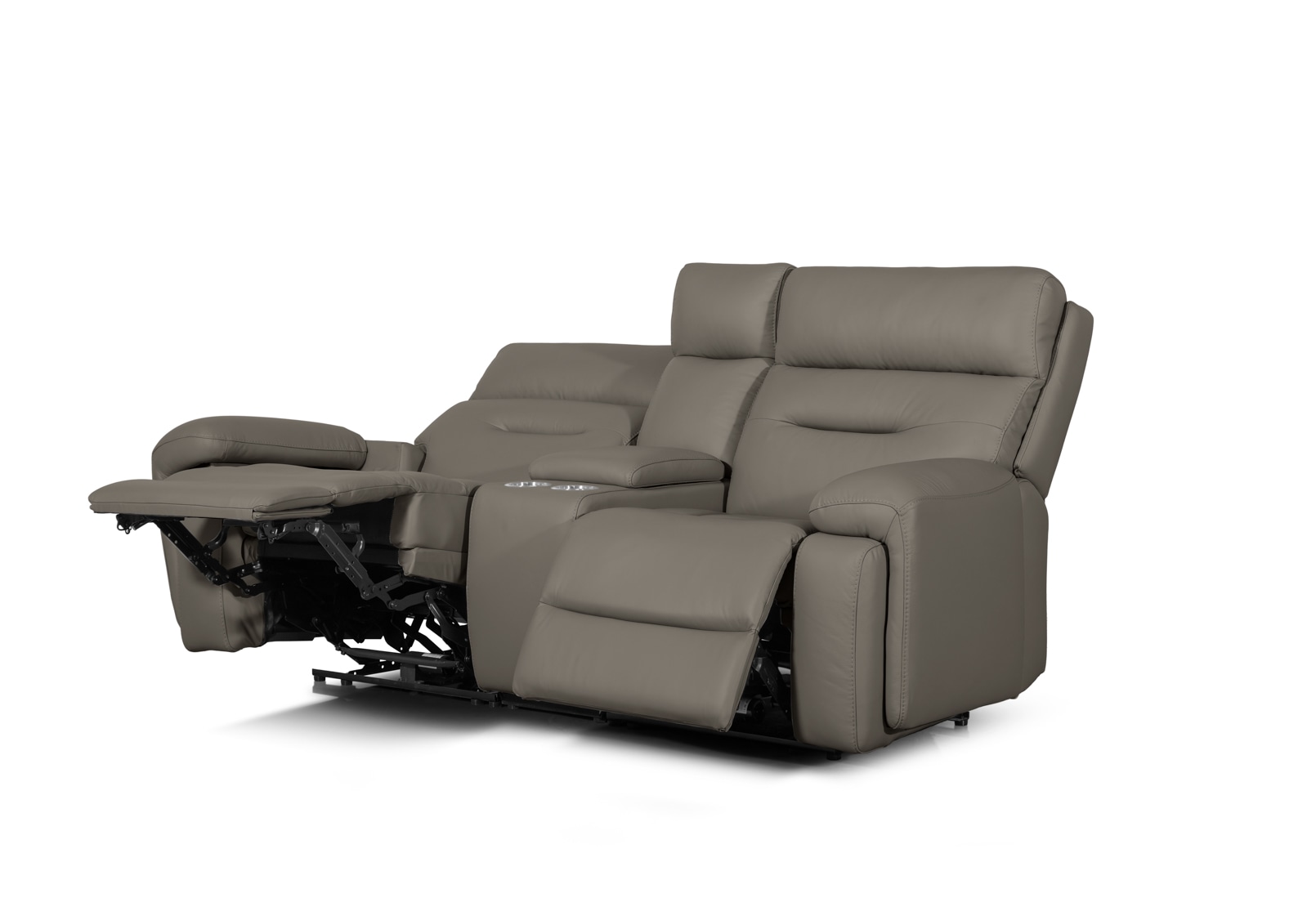 HOLLYWOOD 2 Seater w Elec Recliners Console MEDIA – image 18 of 30