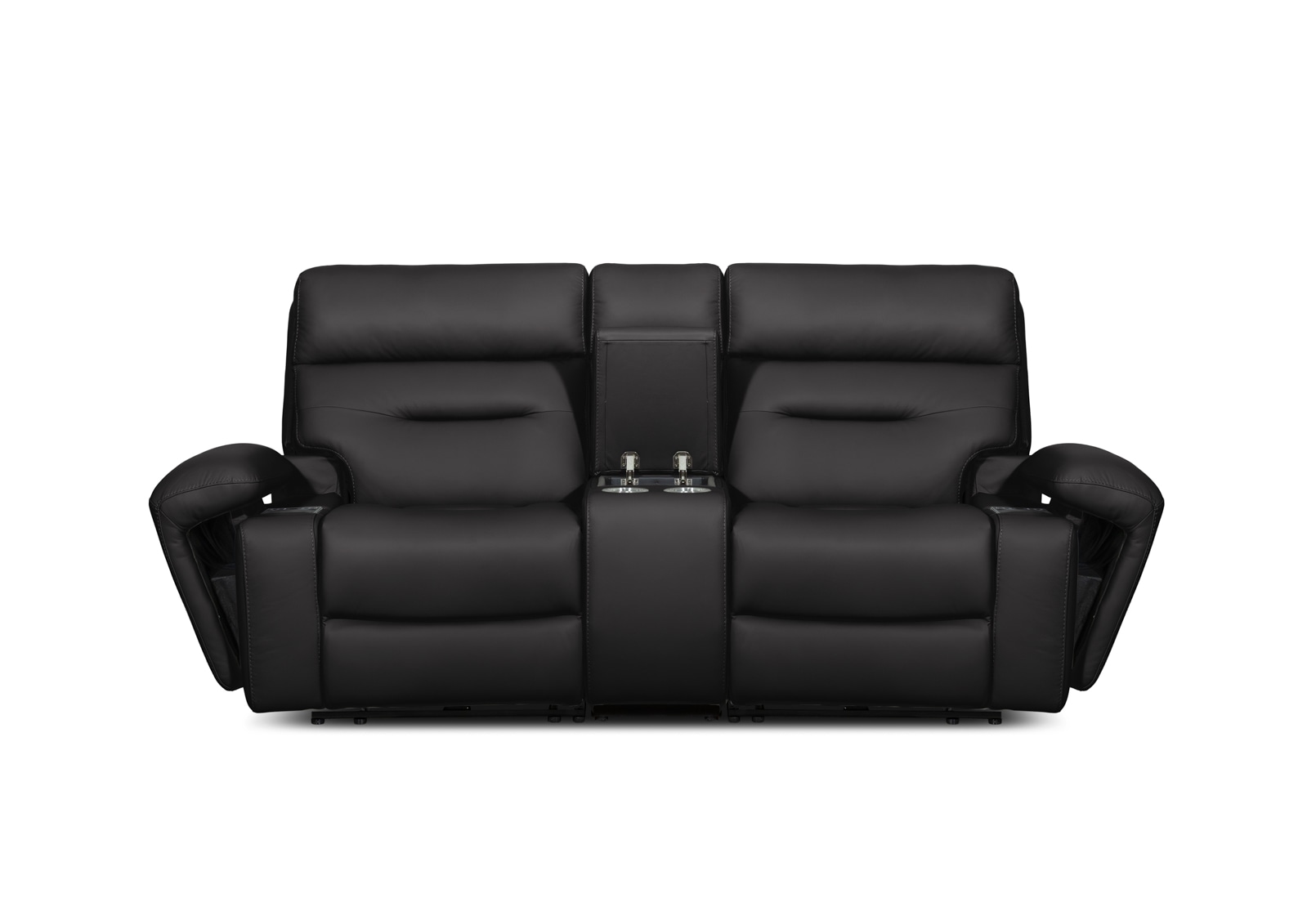 HOLLYWOOD 2 Seater w Elec Recliners Console MEDIA – image 6 of 30