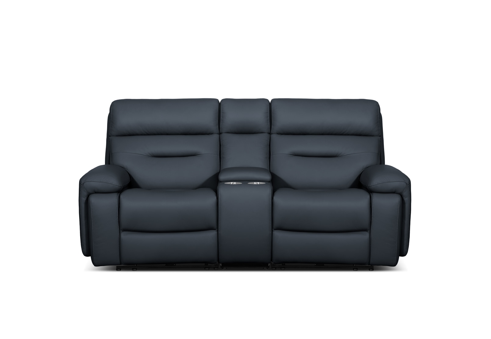 HOLLYWOOD 2 Seater w Elec Recliners Console MEDIA – image 1 of 30