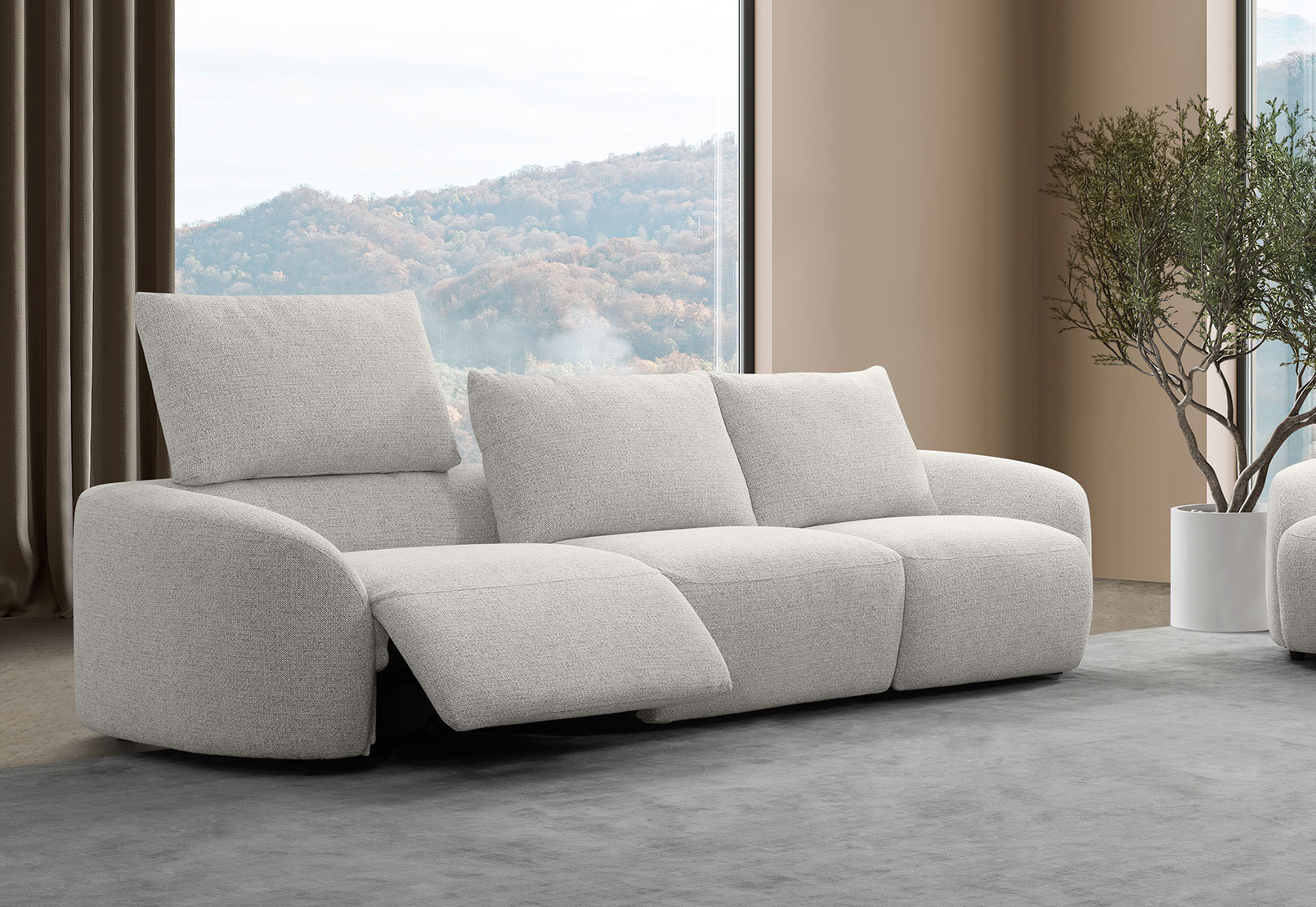 ARETHA FABRIC 3.5 Seater with 2 Inbuilt Electric Recliners – image 19 of 19