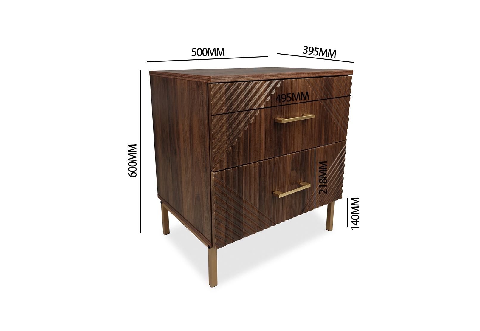 HARRY 2 Drawer Bedside – image 12 of 14