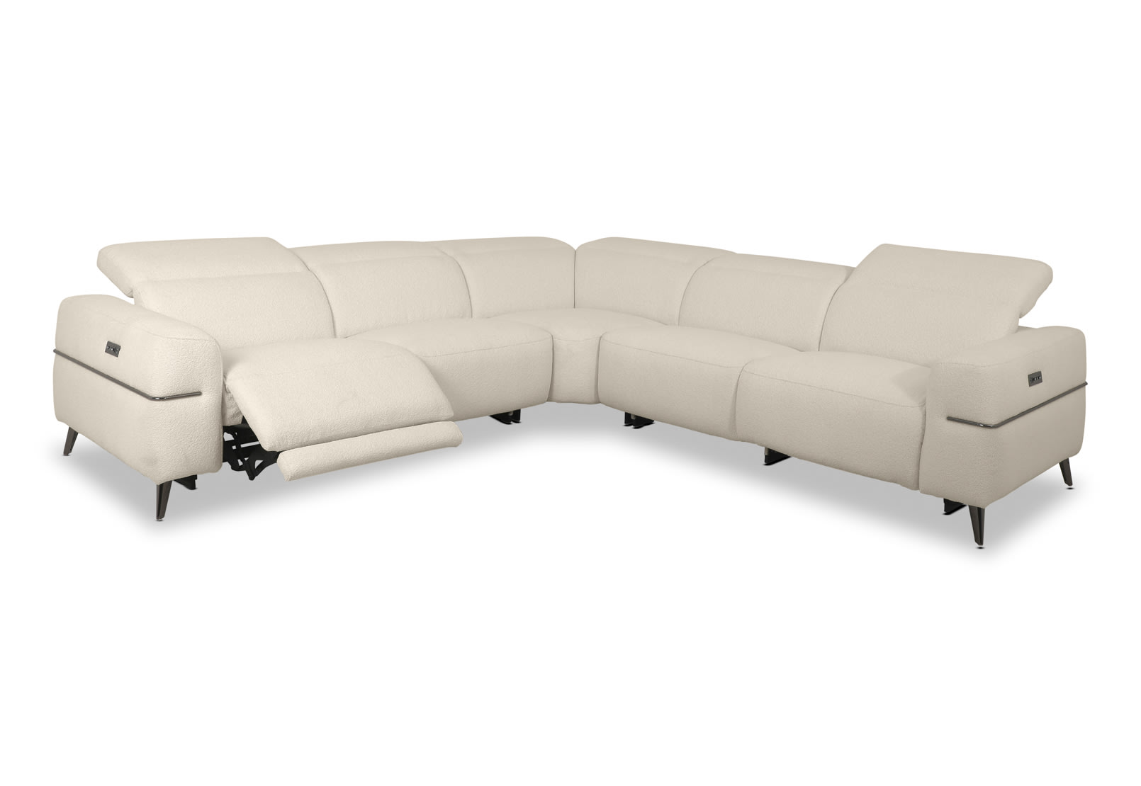 SERAFINI FABRIC Corner Lounge with 2Inbuilt Electric Recliners – image 2 of 7