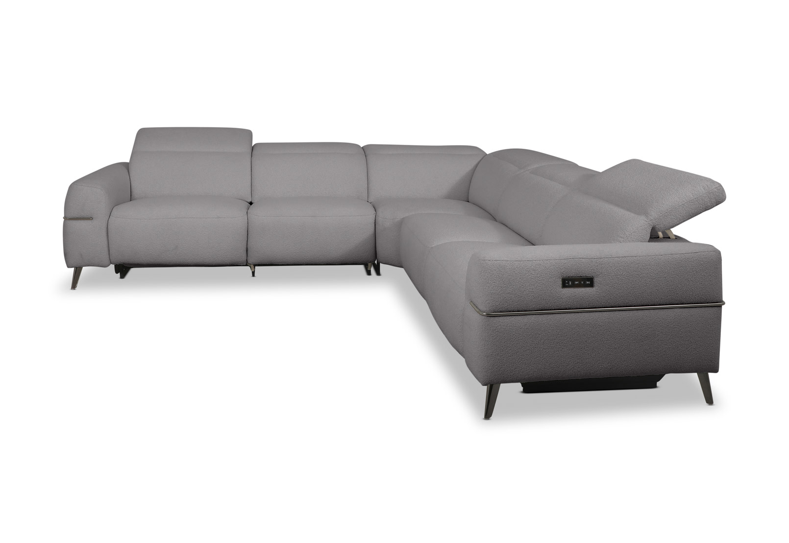 SERAFINI FABRIC Corner Lounge with 2Inbuilt Electric Recliners – image 5 of 7