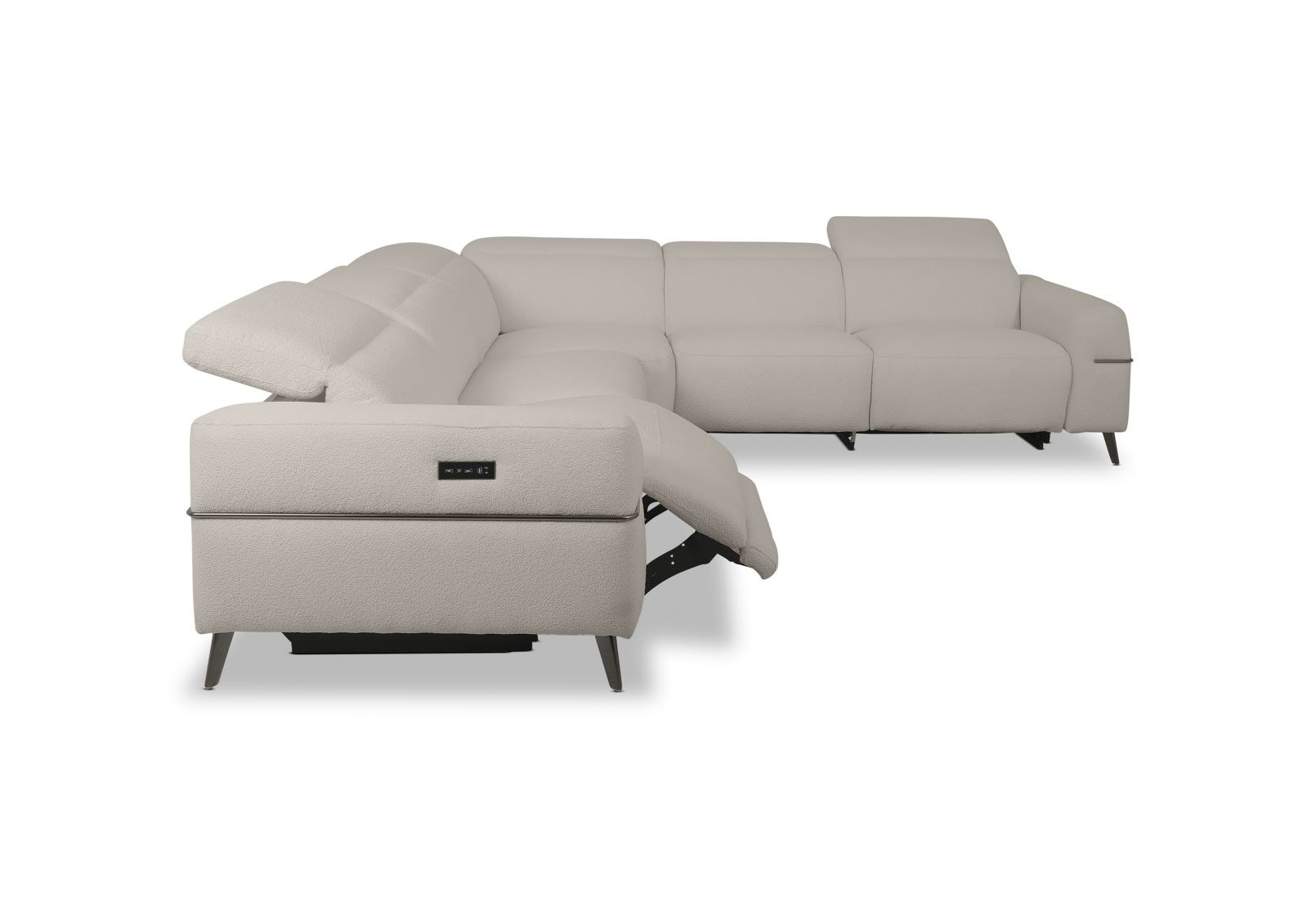 SERAFINI FABRIC Corner Lounge with 2Inbuilt Electric Recliners – image 4 of 7