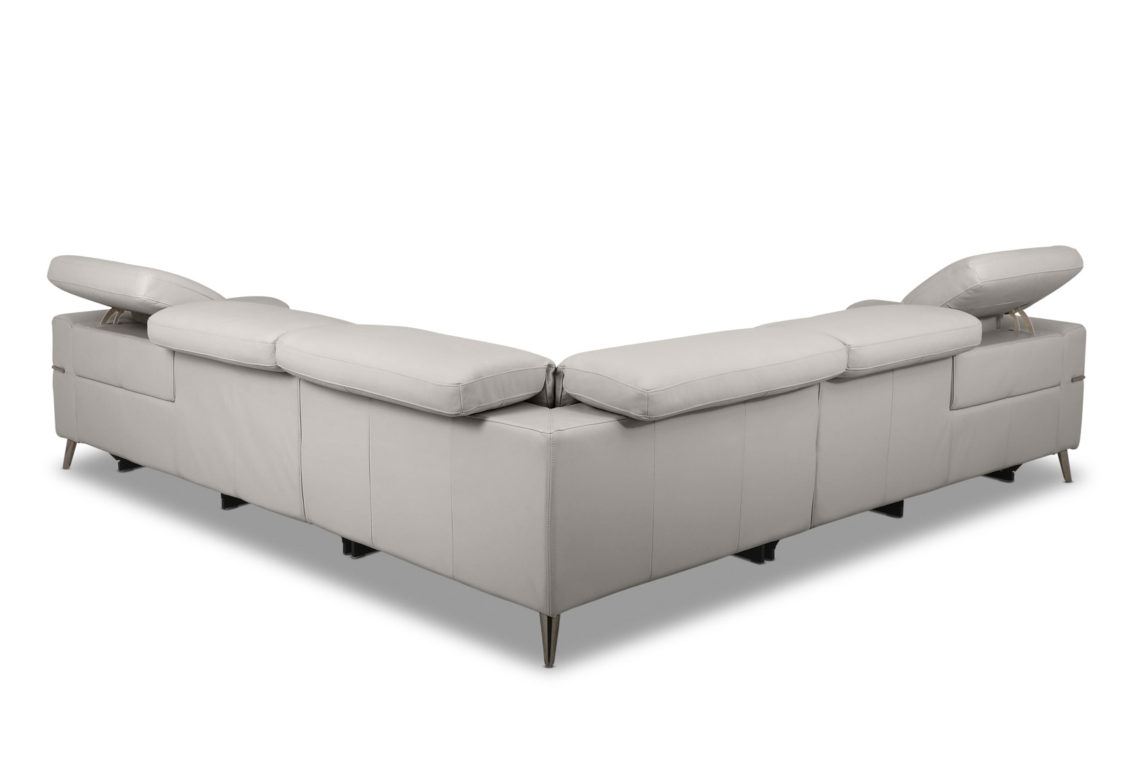 SERAFINI LEATHER Corner Lounge with 2 Inbuilt Electric Recliners – image 7 of 8
