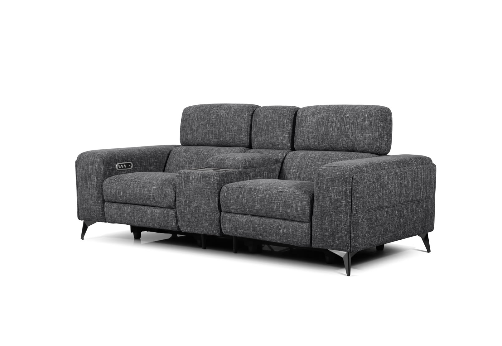SINATRA FABRIC Media 2 Seater with Inbuilt Electric Recliners – image 3 of 15