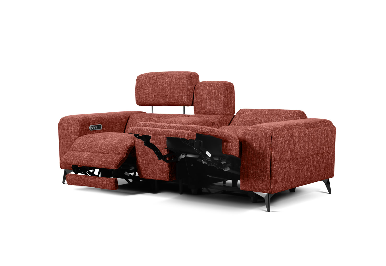 SINATRA FABRIC Media 2 Seater with Inbuilt Electric Recliners – image 6 of 15