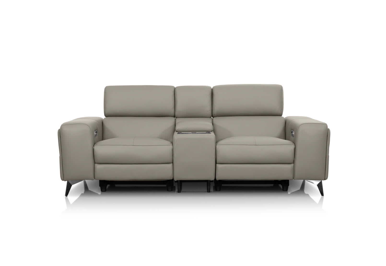 SINATRA LEATHER Media 2 Seater with Inbuilt Electric Recliners – image 1 of 16