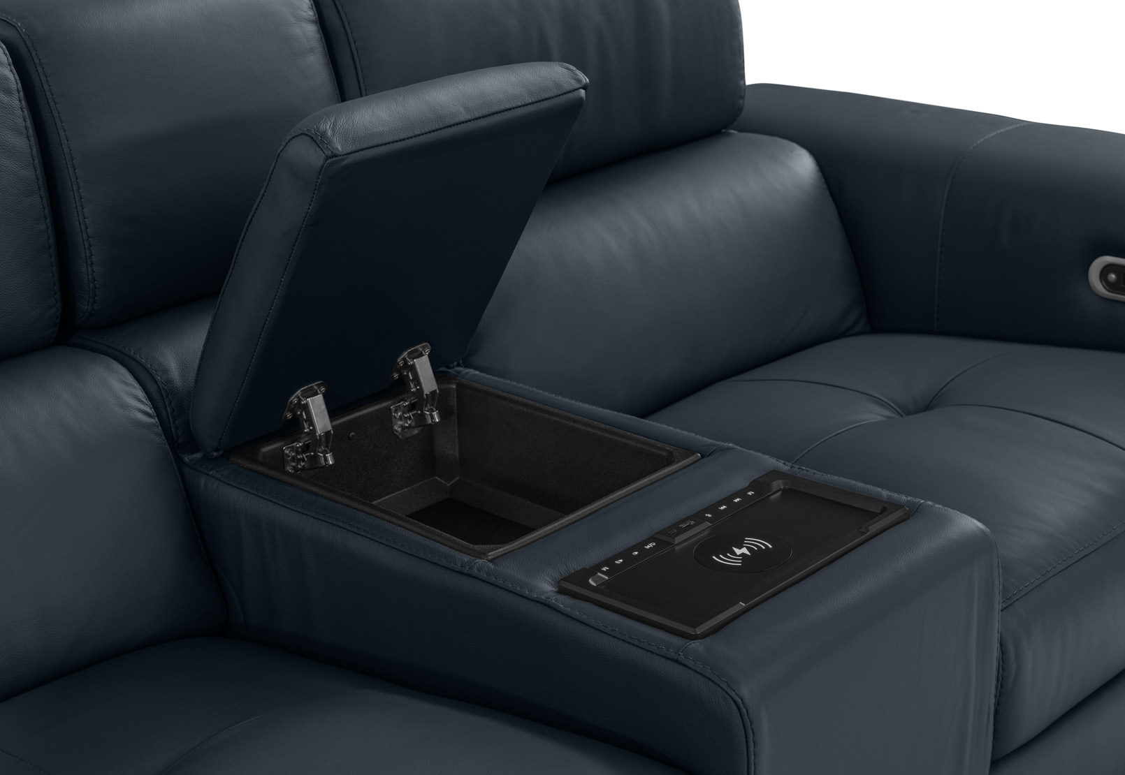 SINATRA LEATHER Media 2 Seater with Inbuilt Electric Recliners – image 13 of 16