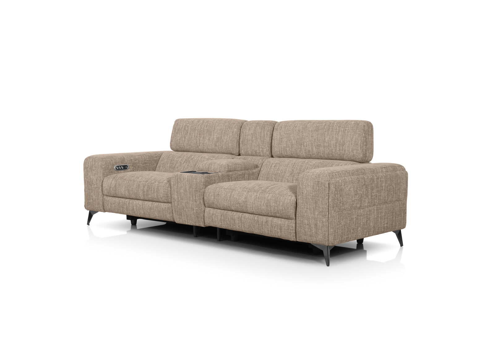 SINATRA FABRIC Media 3 Seater with 2 Inbuilt Electric Recliners – image 3 of 17