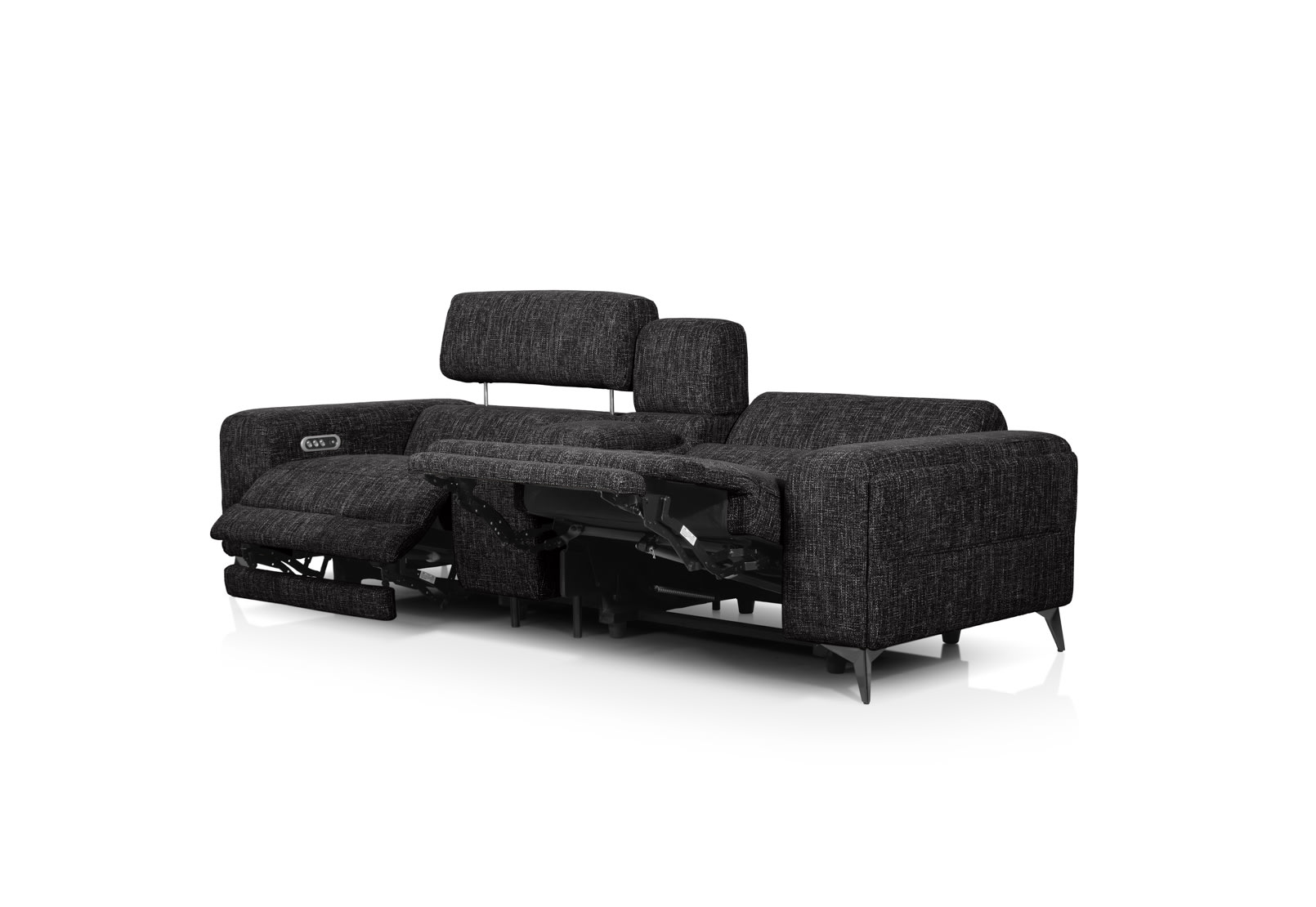 SINATRA FABRIC Media 3 Seater with 2 Inbuilt Electric Recliners – image 10 of 17