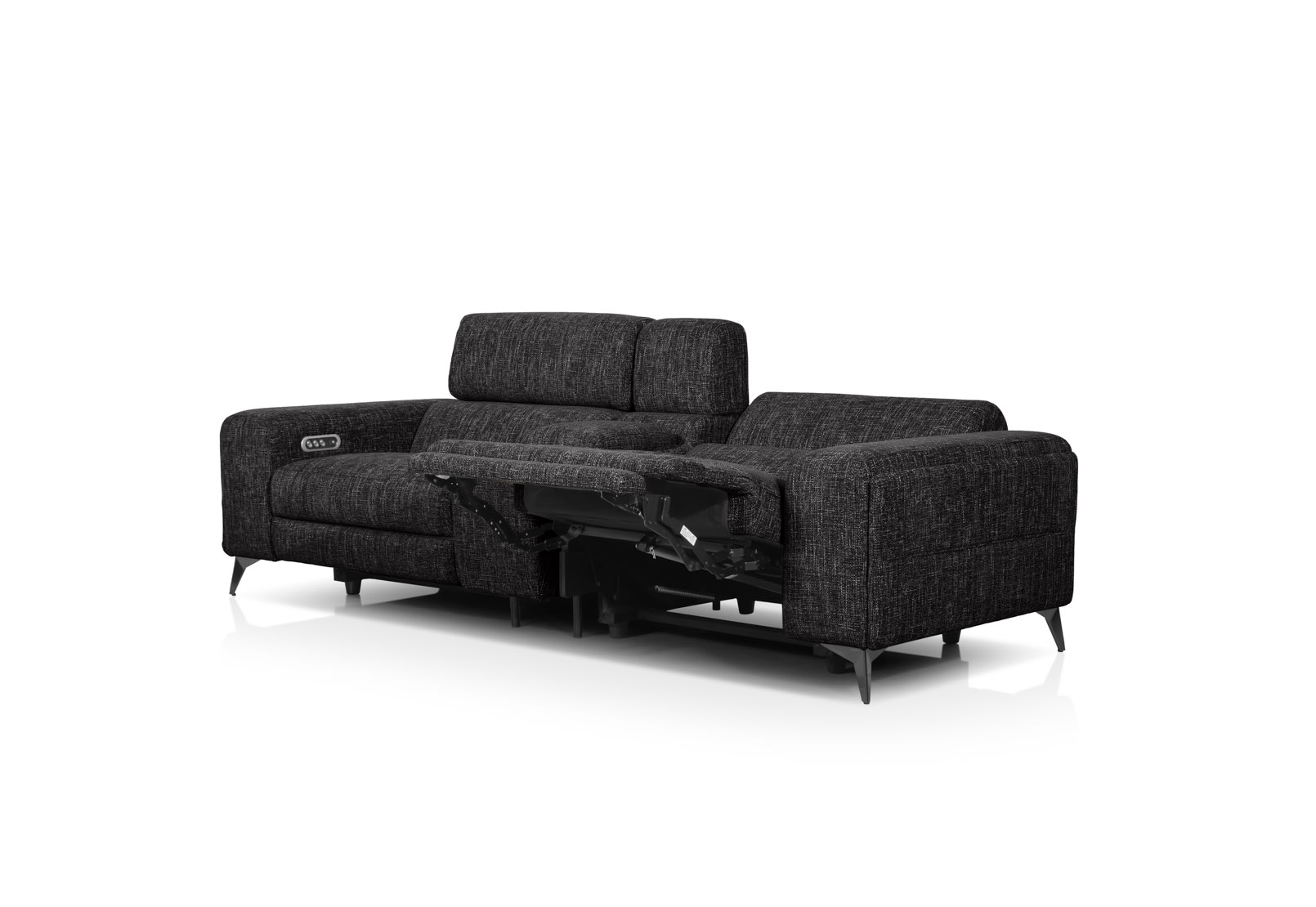 SINATRA FABRIC Media 3 Seater with 2 Inbuilt Electric Recliners – image 11 of 17