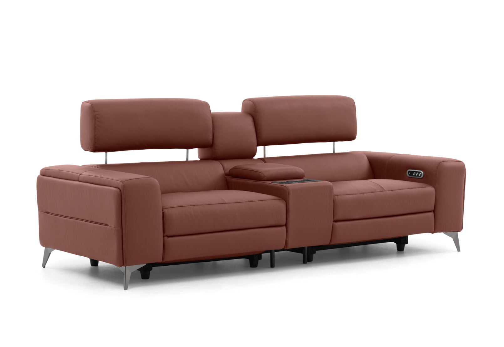 SINATRA LEATHER Media 3 Seater with 2 Inbuilt Electric Recliners – image 4 of 16