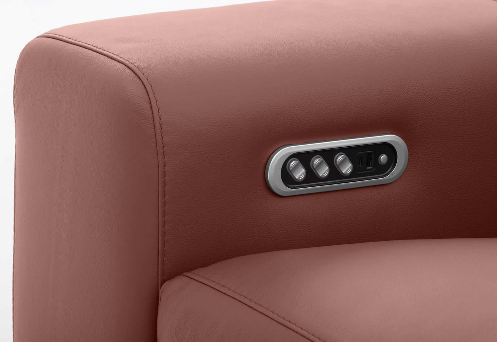 SINATRA LEATHER Media 3 Seater with 2 Inbuilt Electric Recliners – image 14 of 16