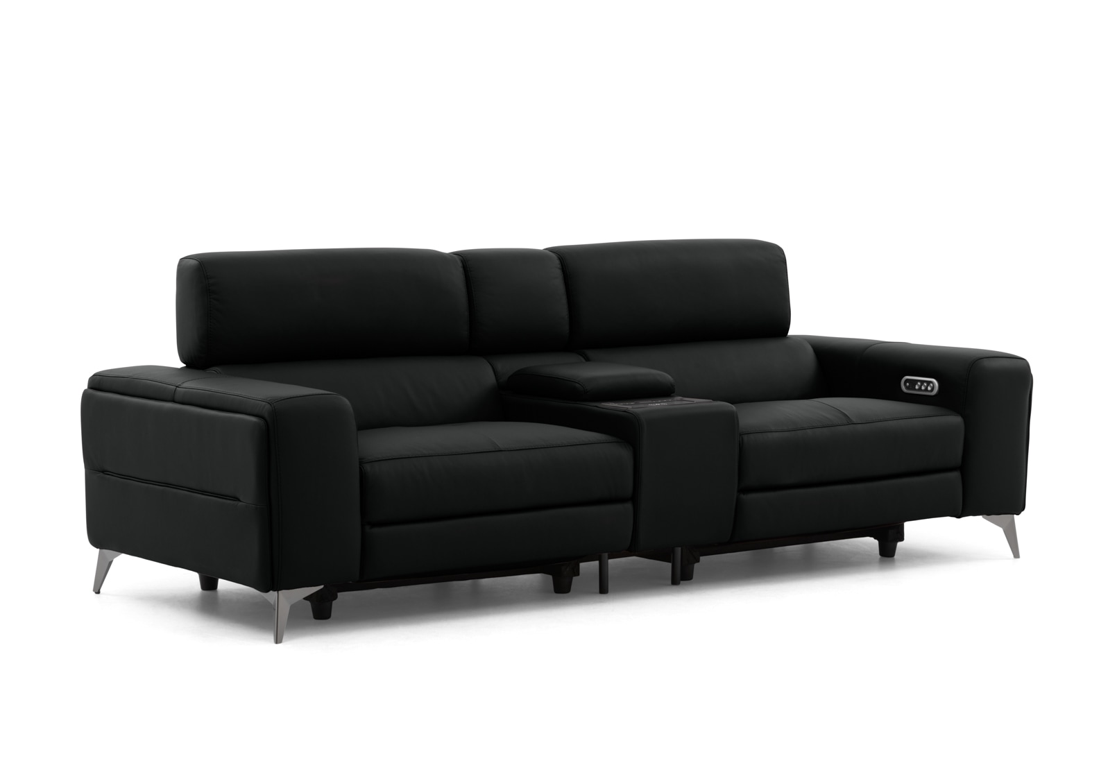 SINATRA LEATHER Media 3 Seater with 2 Inbuilt Electric Recliners – image 3 of 16