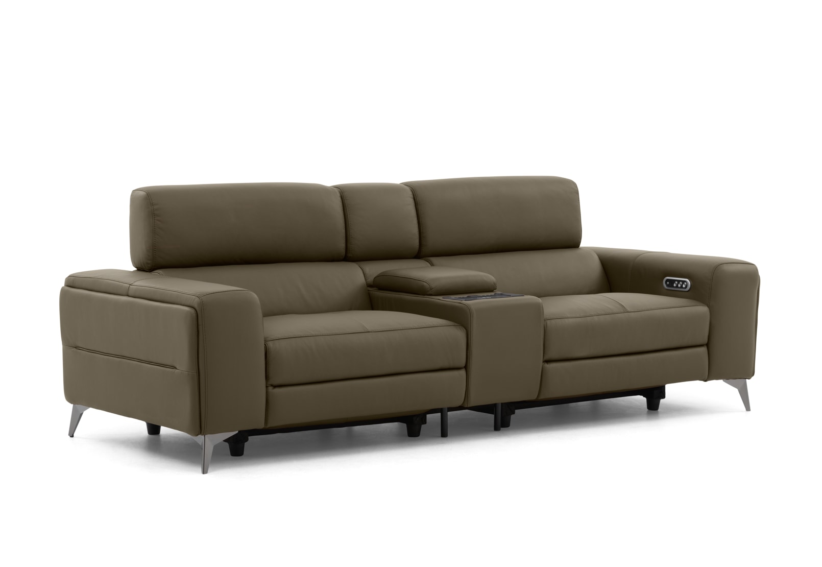 SINATRA LEATHER Media 3 Seater with 2 Inbuilt Electric Recliners – image 3 of 16
