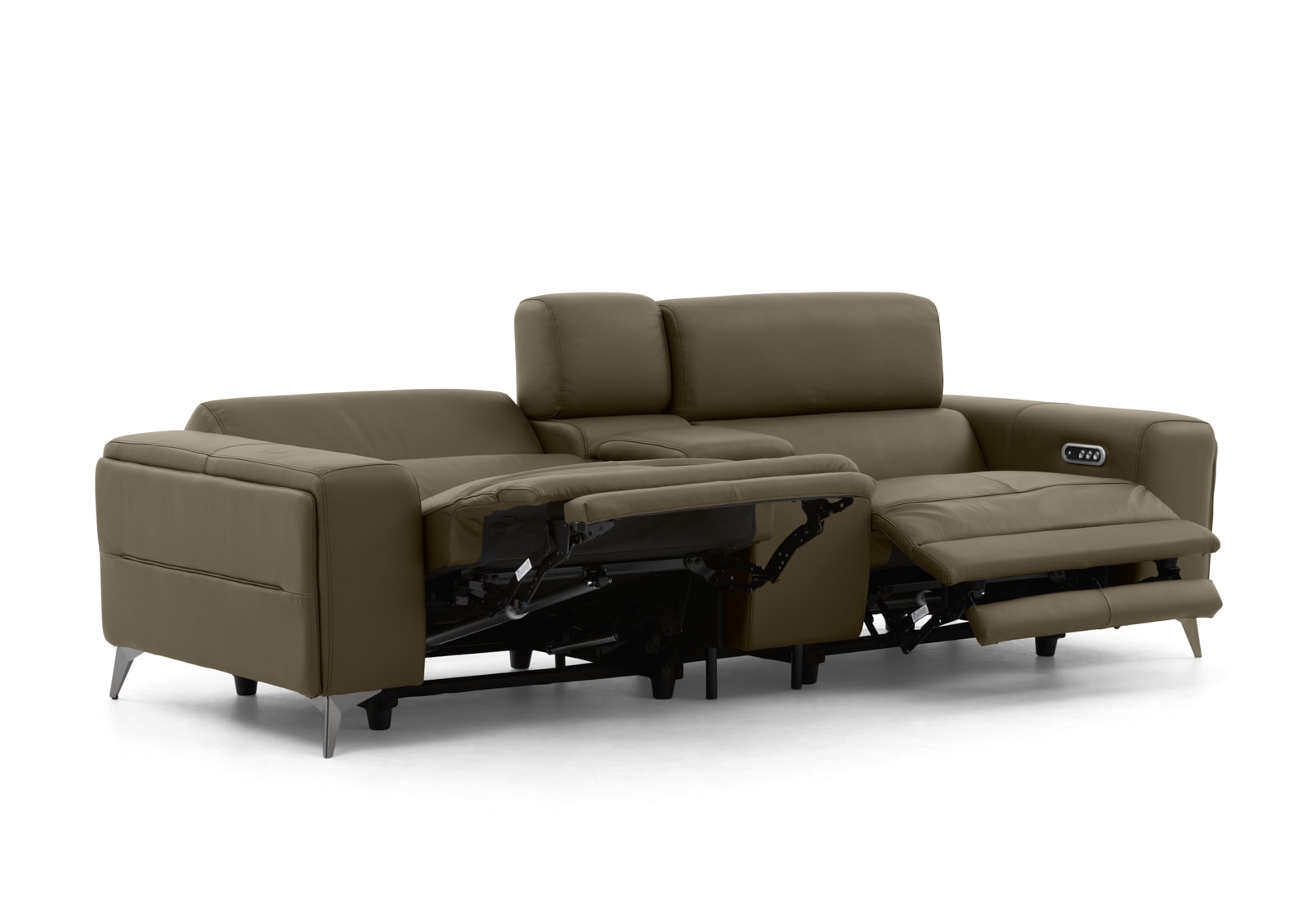 SINATRA LEATHER Media 3 Seater with 2 Inbuilt Electric Recliners – image 6 of 16