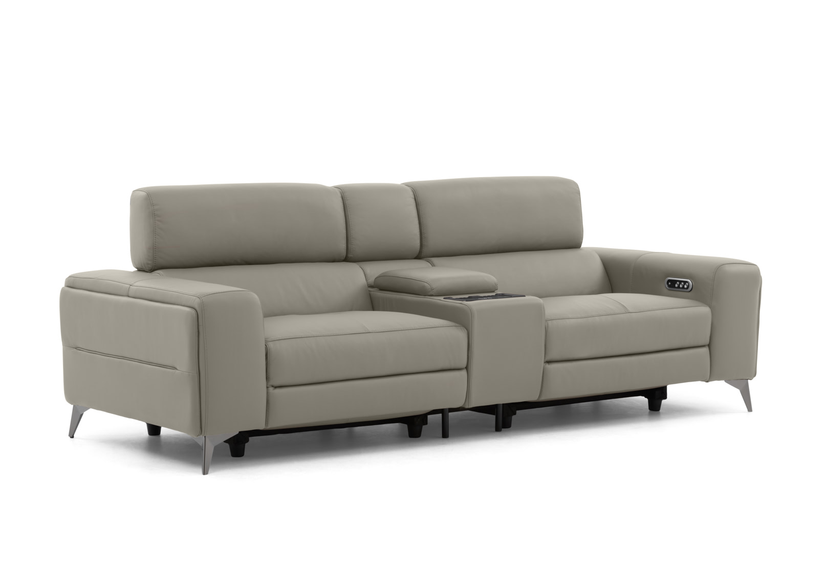 SINATRA LEATHER Media 3 Seater with 2 Inbuilt Electric Recliners – image 3 of 16
