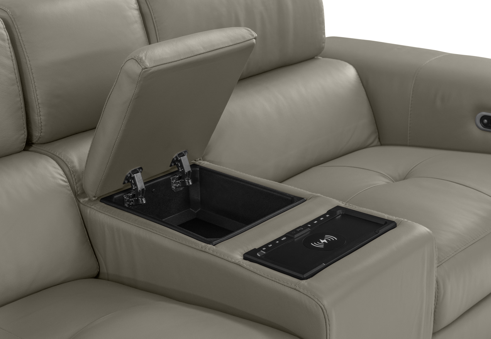 SINATRA LEATHER Media 3 Seater with 2 Inbuilt Electric Recliners – image 13 of 16