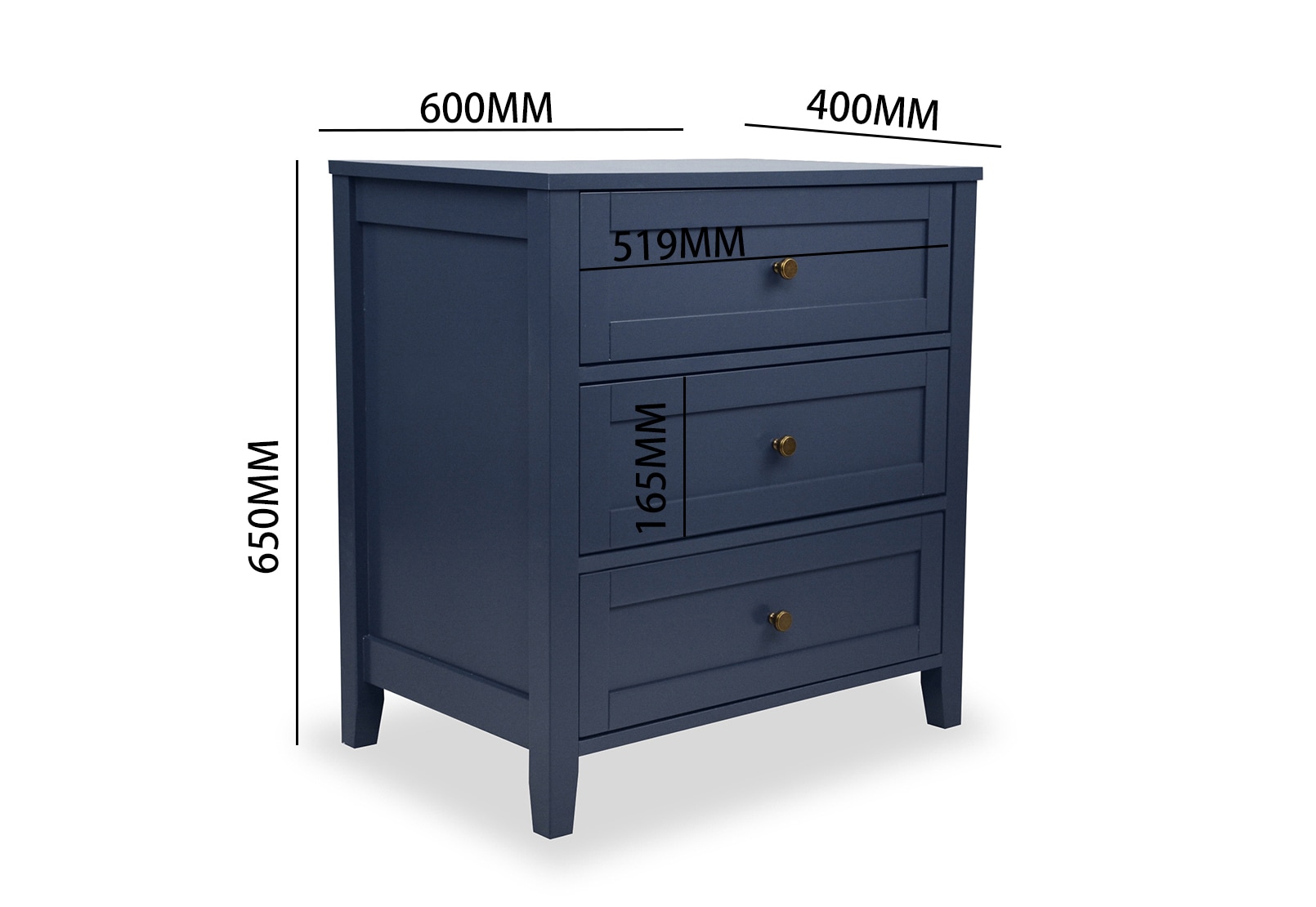 ROBERTSON 3 Drawer Bedside – image 8 of 8