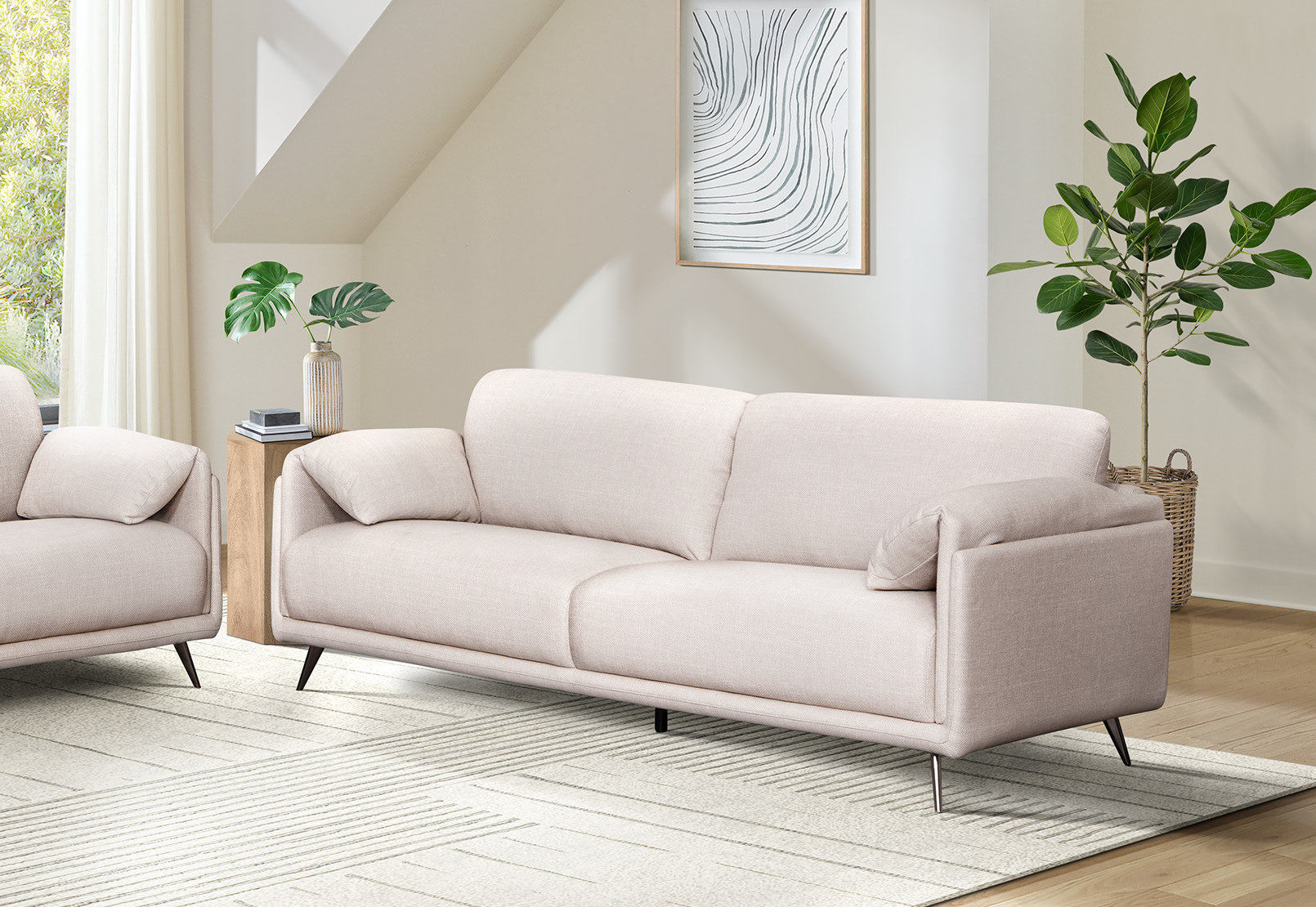 YELLEN FABRIC 3 Seater Sofa (Fabric) – image 1 of 7