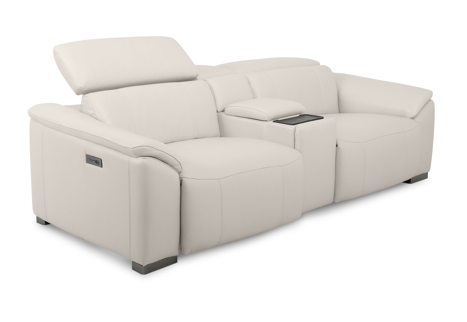FIORELLA LEATHER 2.5 Seater with Inbuilt Electric Recliners and Console – image 7 of 19